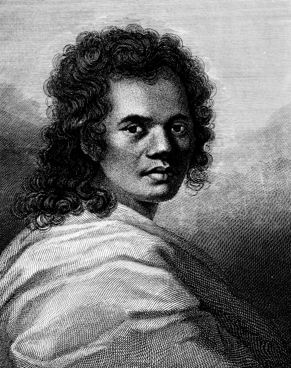 Omai, gravé par J. Caldwall, 1777 - William Hodges