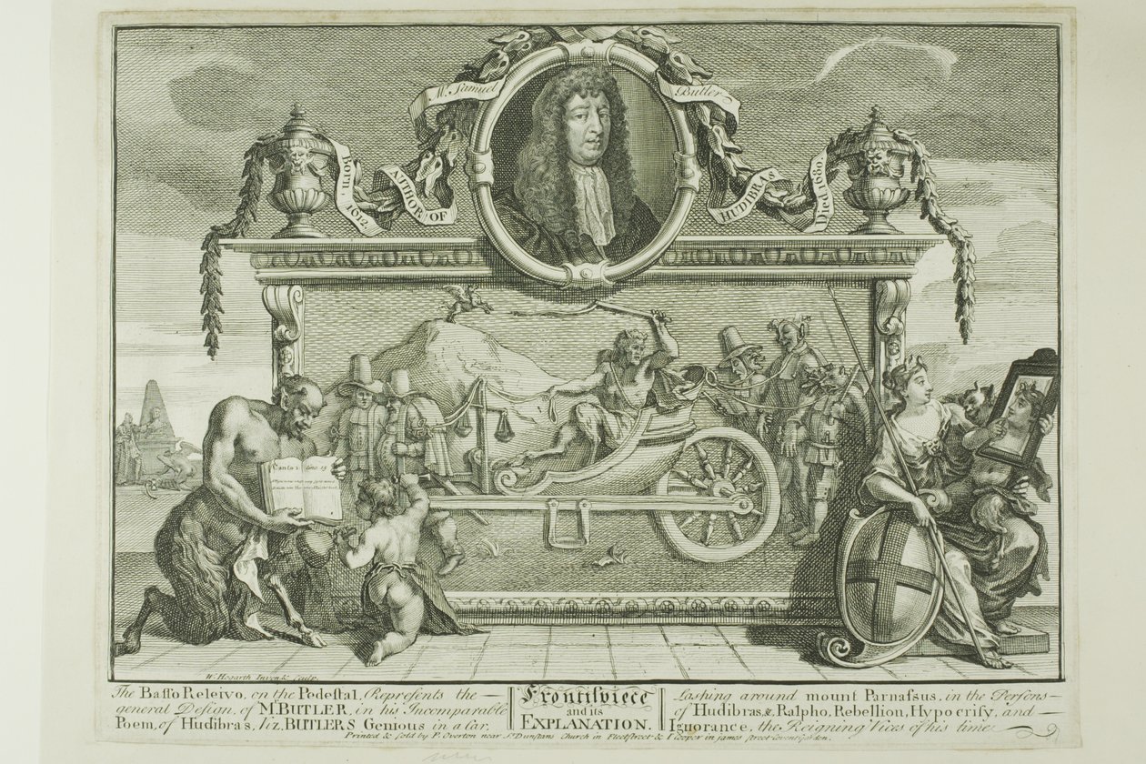 Frontispice, planche 1 de Hudibras - William Hogarth