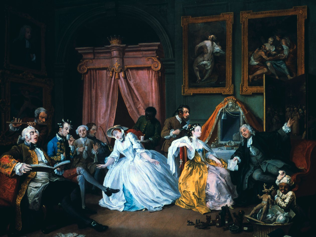 Mariage à la mode : 4. La Toilette, 1743 - William Hogarth