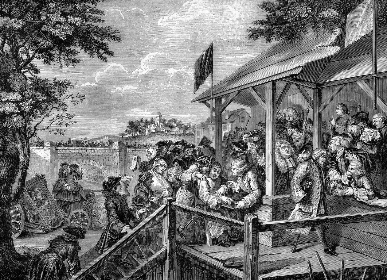 Vote à une élection par William Hogarth - William Hogarth