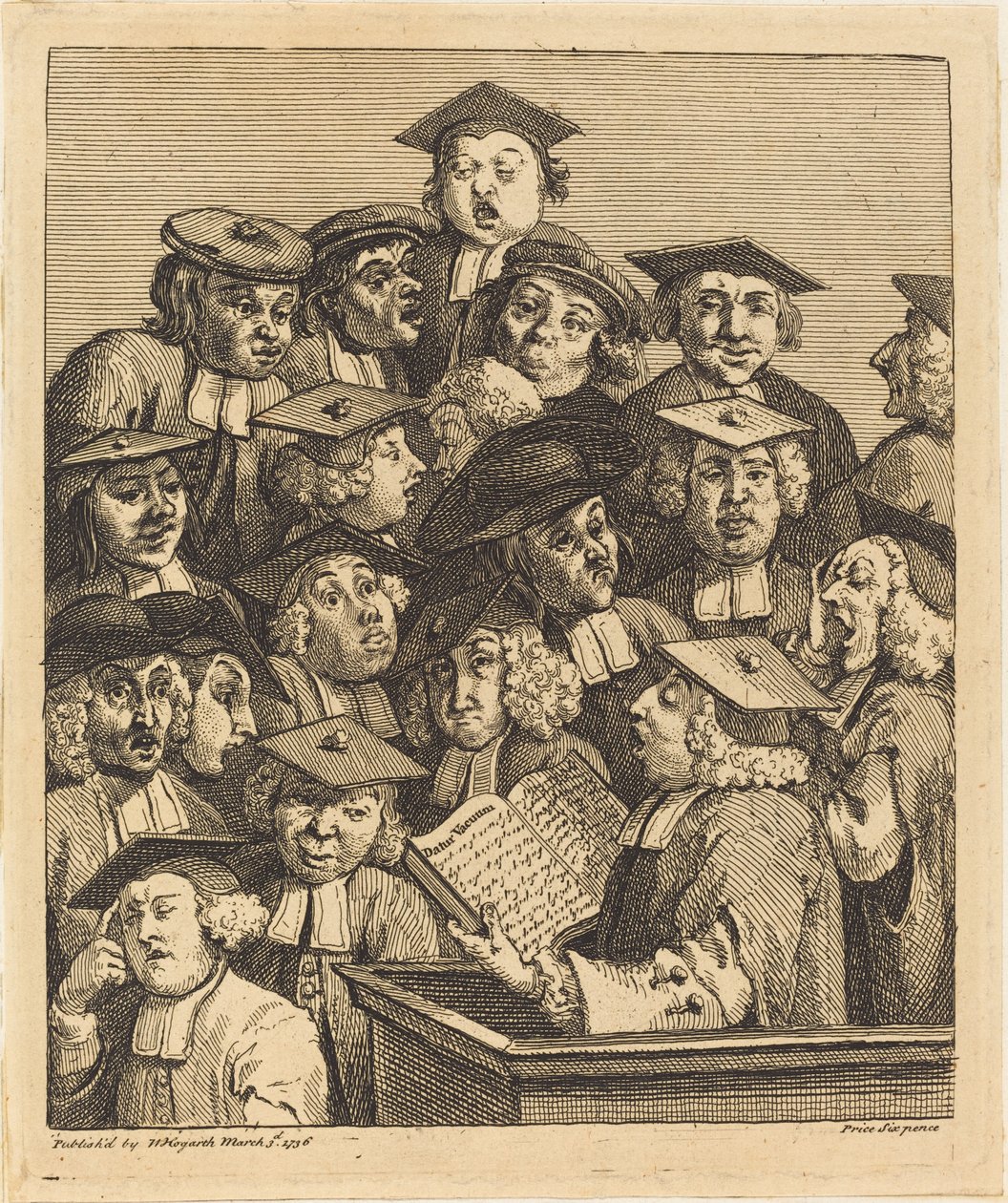 Érudits à une conférence - William Hogarth