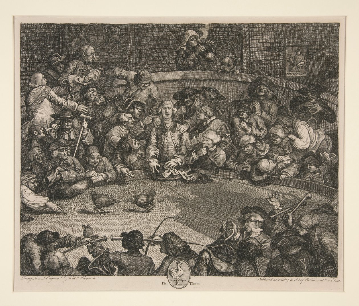 Le combat de coqs - William Hogarth