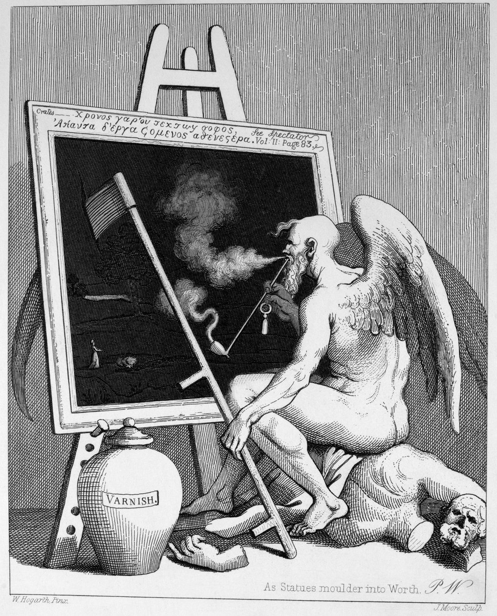 Le temps fumant une image - William Hogarth