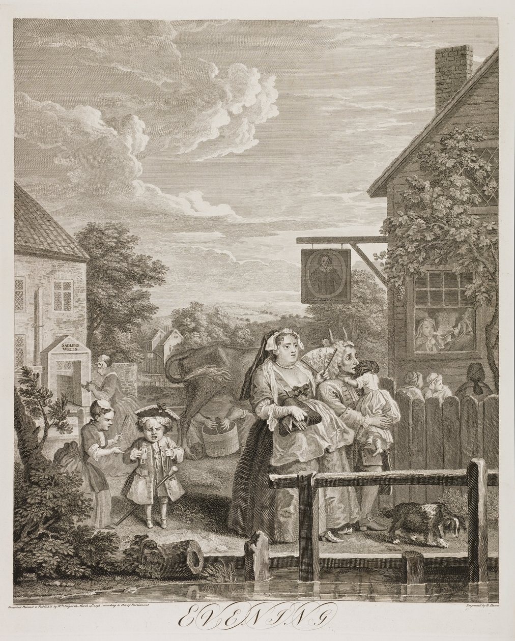fr : Les quatre moments de la journée : Le soir - William Hogarth