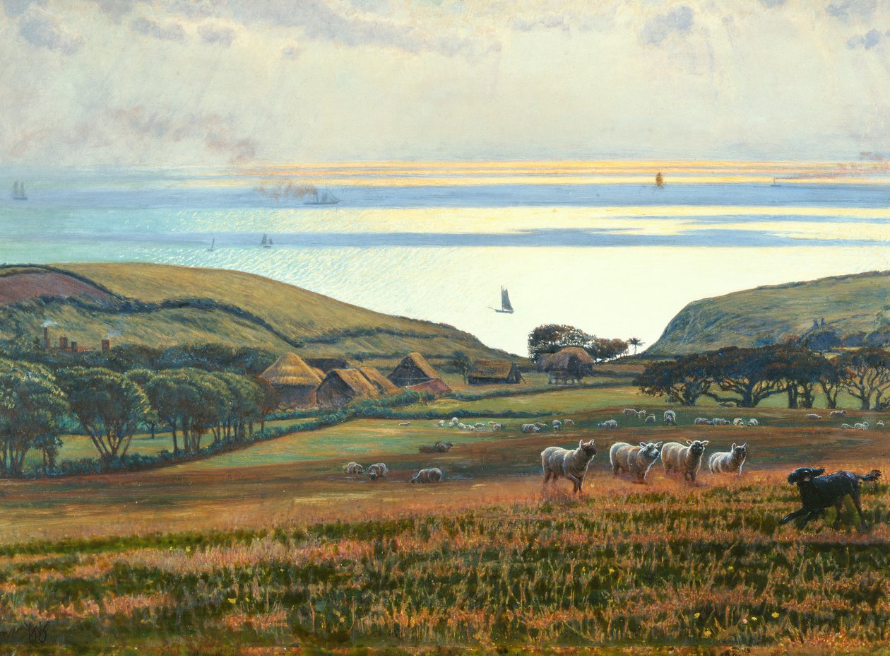 Fairlight Downs, lumière du soleil sur la mer - William Holman Hunt