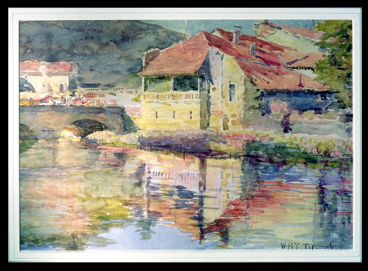 Ville continentale sur une rivière - William Holt Yates Titcomb