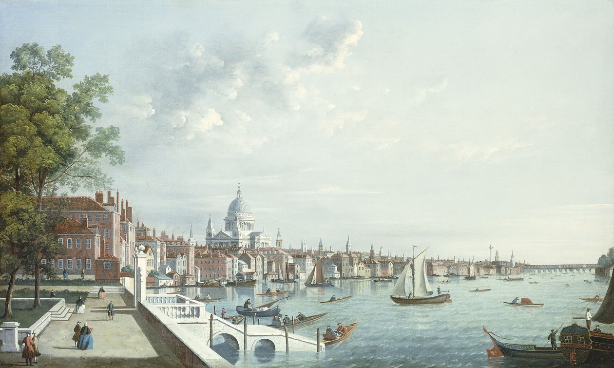 La Tamise depuis Somerset House, en regardant en aval - William James