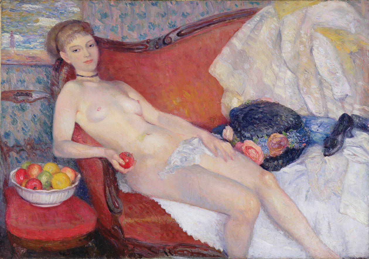 Nu avec pomme - William James Glackens