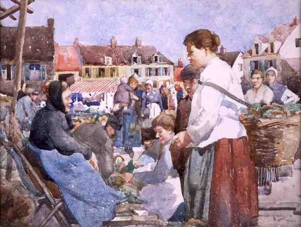 Un marché en Bretagne - William Lee Hankey