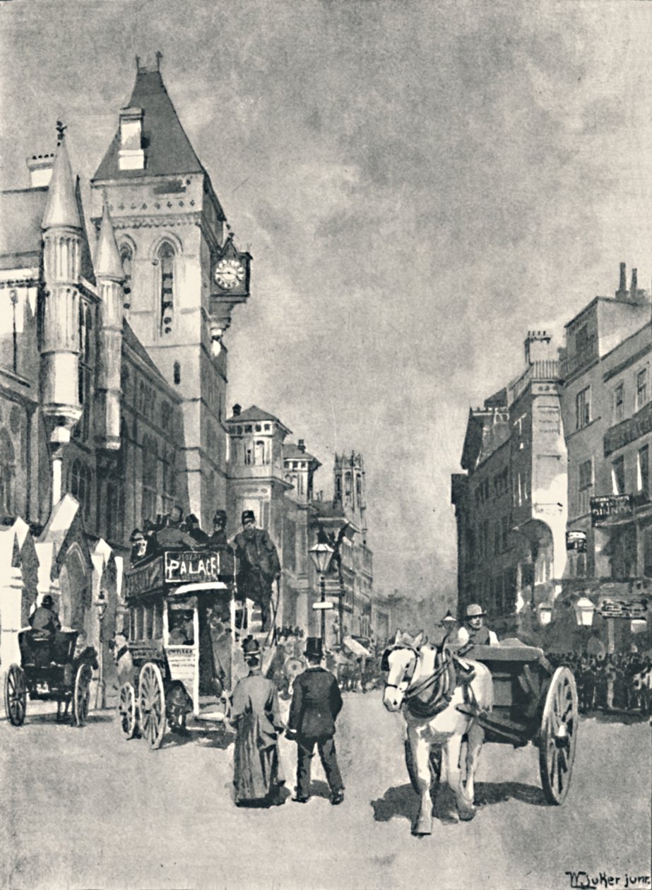 Fleet Street, Montrant les Tribunaux, 1891 - William Luker