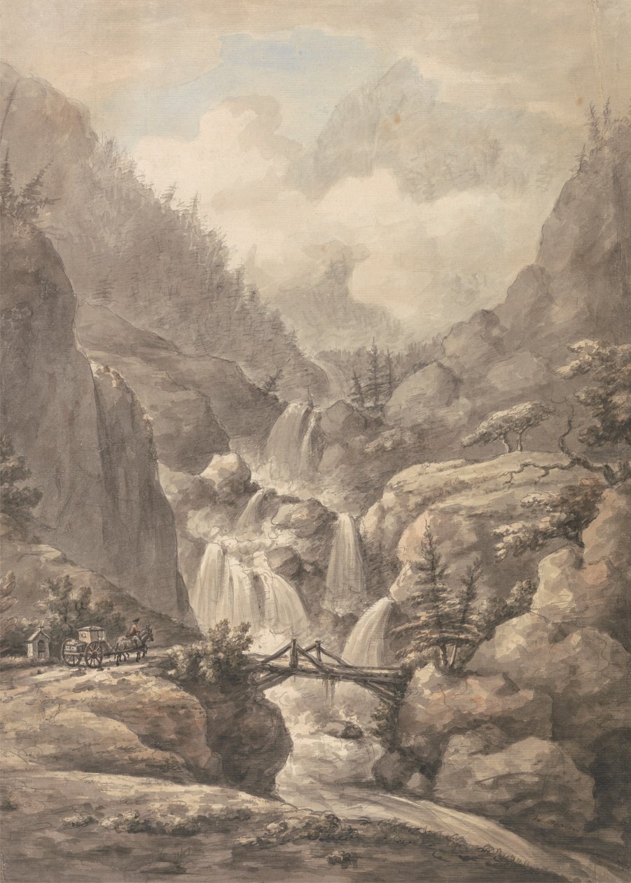 Une chaise passant à travers les Alpes - William Marlow