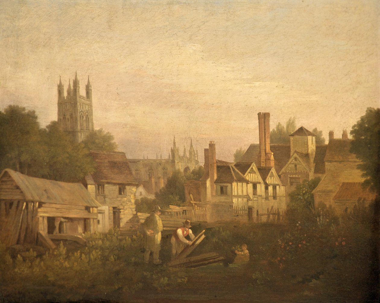 Gloucester depuis le nord-ouest, c.1820 - William Marlow