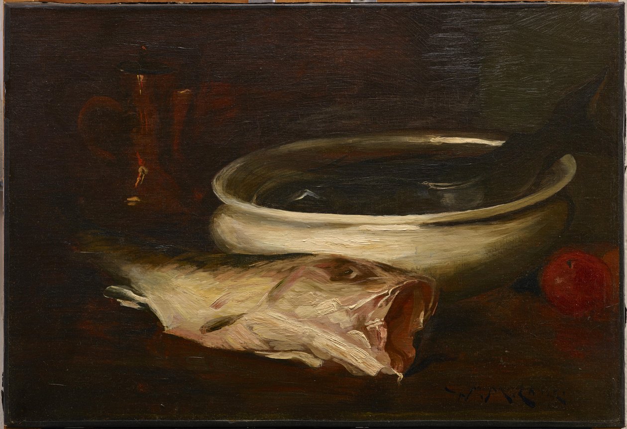 Poissons et nature morte - William Merritt Chase