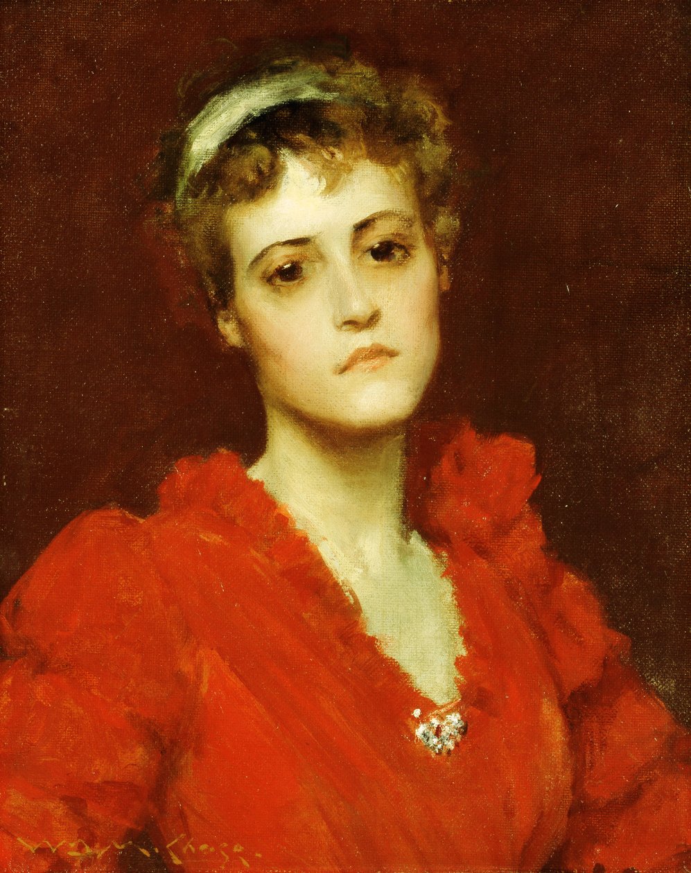 La robe rouge - William Merritt Chase