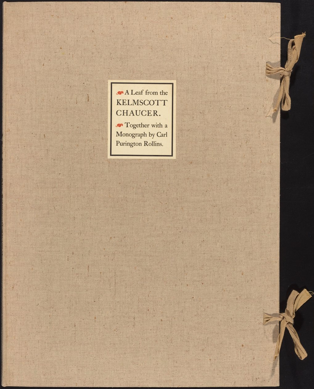 Une feuille du Kelmscott Chaucer - William Morris