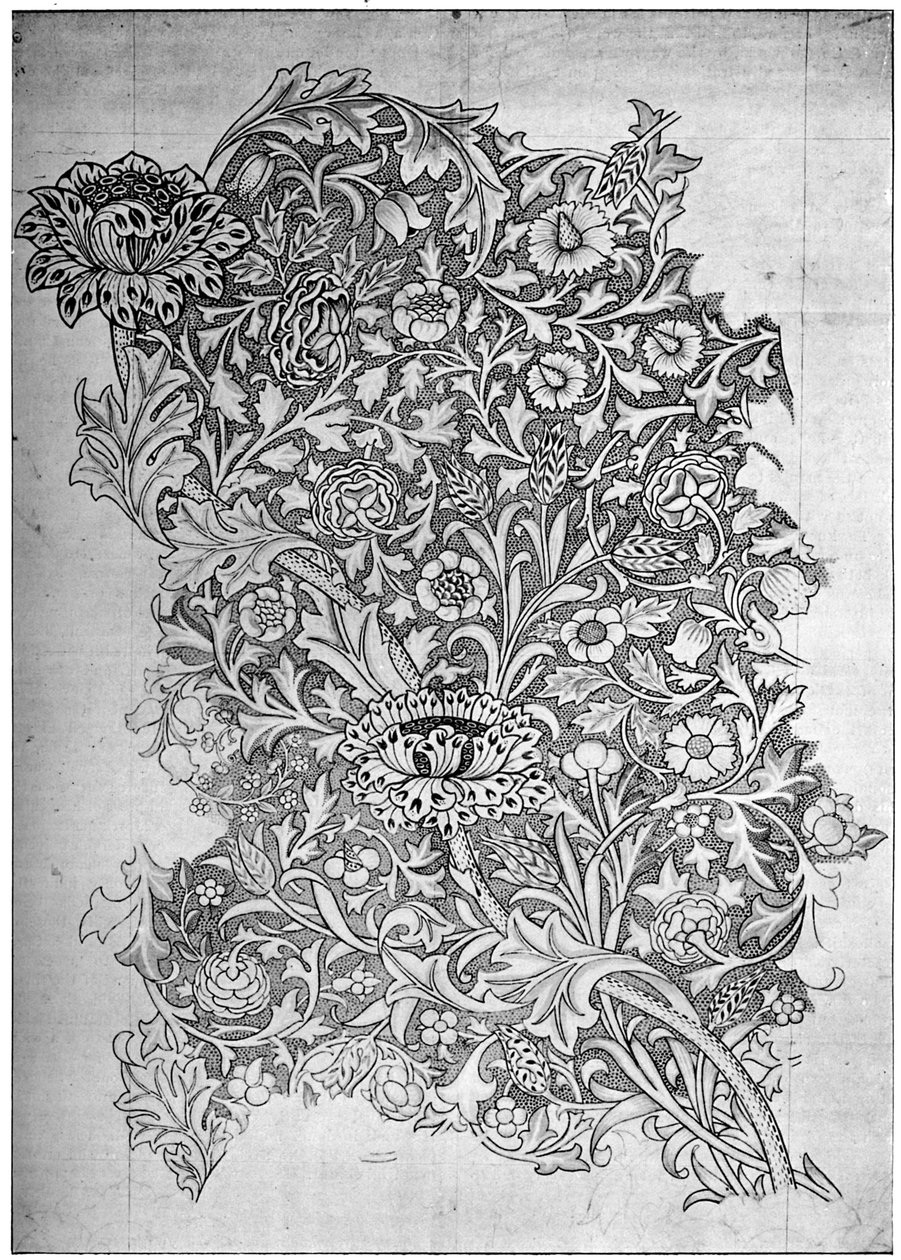 Motif Trent imprimé sur lin, 1892 1934 - William Morris