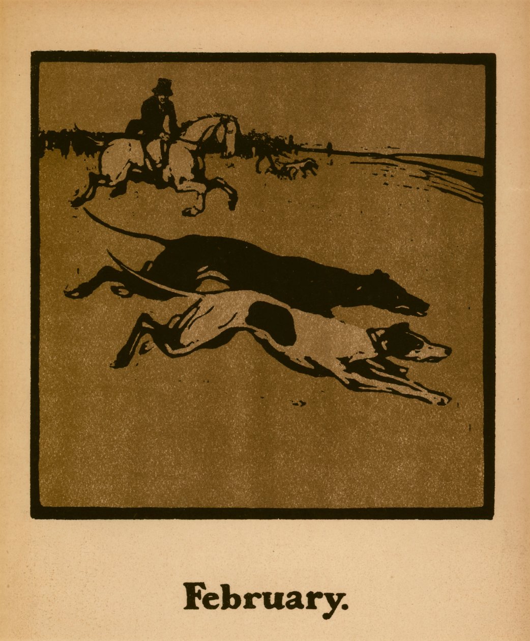Coursing (février), vers 1898 - William Nicholson