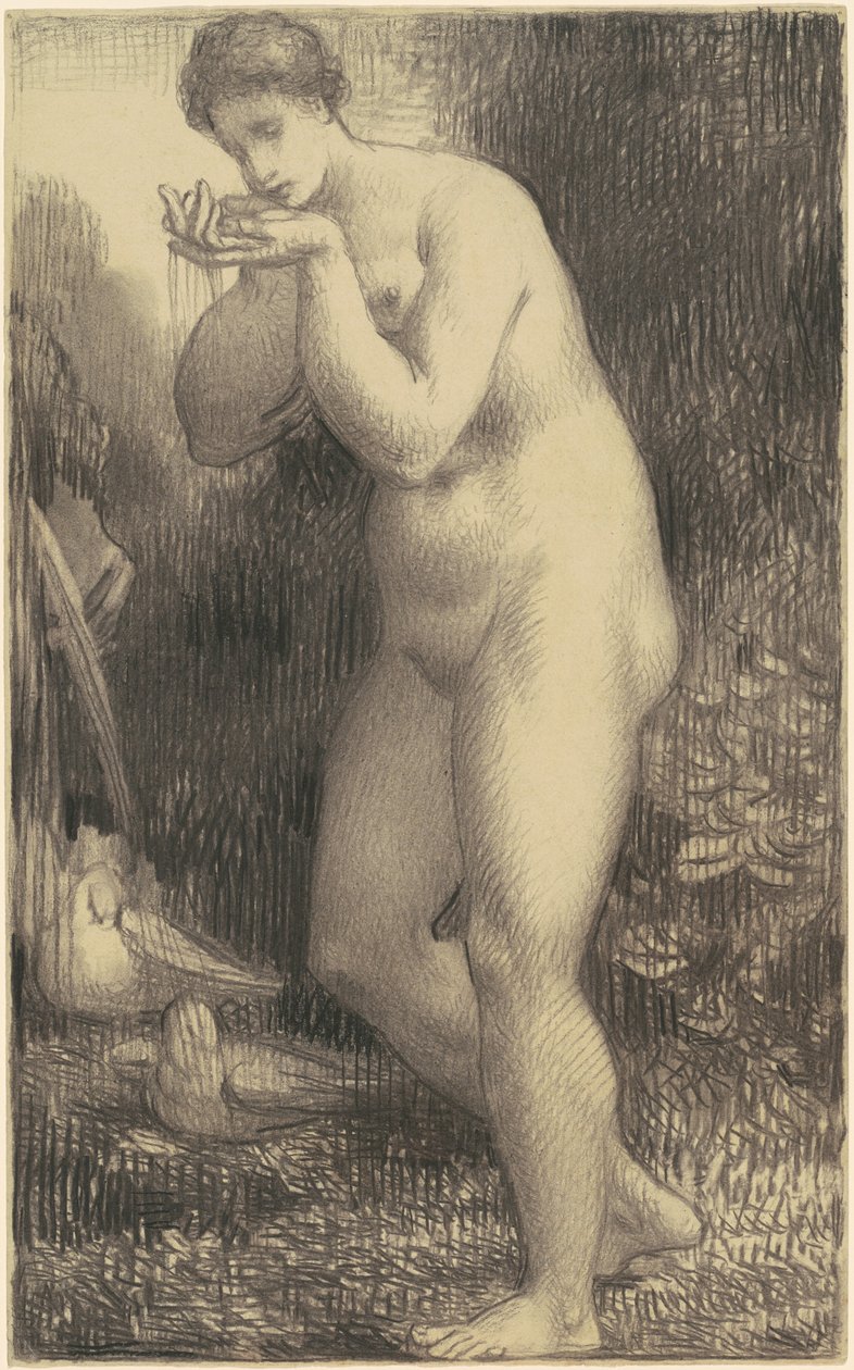 Nue buvant à une fontaine - William P. Babcock