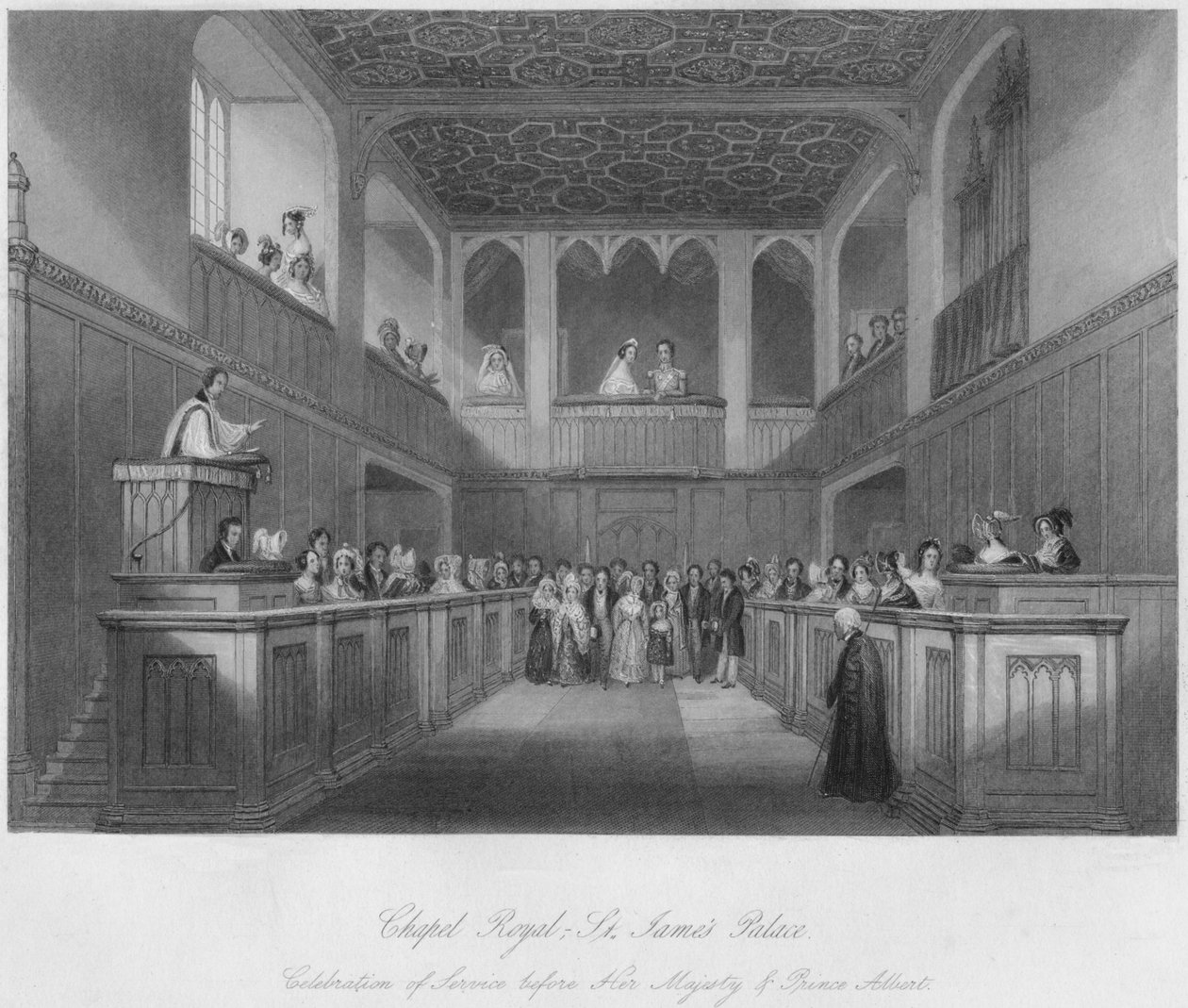 Chapelle Royale - Palais de St. James, vers 1841 - William Radclyffe