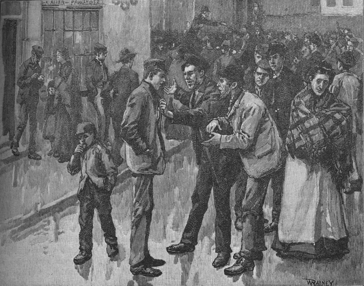 Scène pendant la grève de Preston, vers 1890 - William Rainey