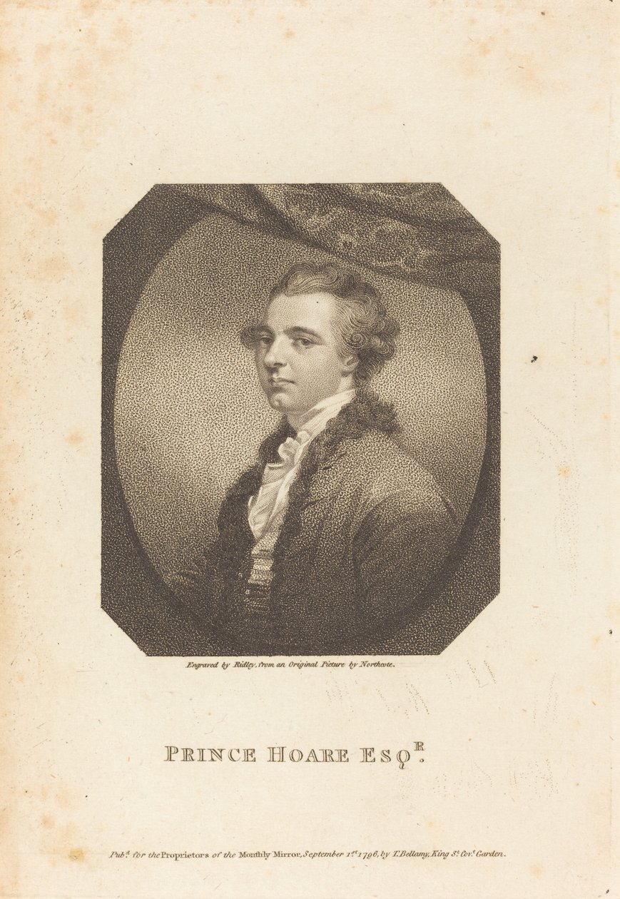 Prince Hoare Esq. - William Ridley after James Northcote