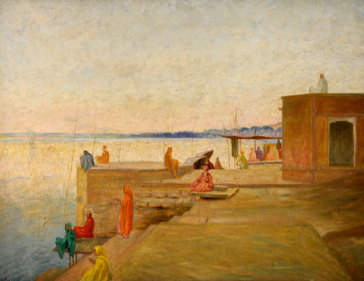 Soirée à Bénarès, Inde - William Rothenstein