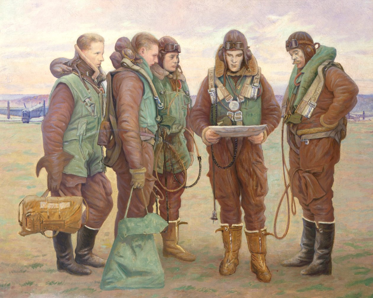 Pilotes à Tangmere - William Rothenstein