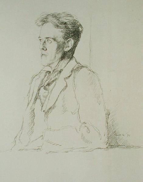 Portrait de Hilaire Belloc (1870-1953) - William Rothenstein