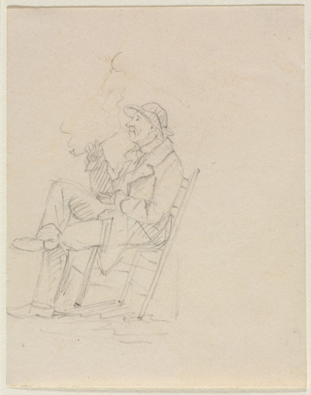 Homme fumant une pipe - William Sidney Mount
