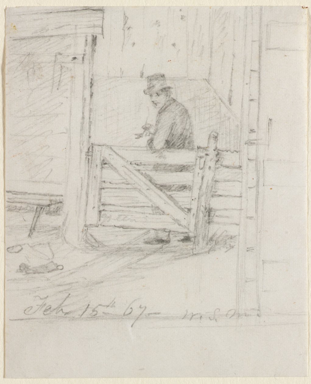 Repos sur la clôture - William Sidney Mount
