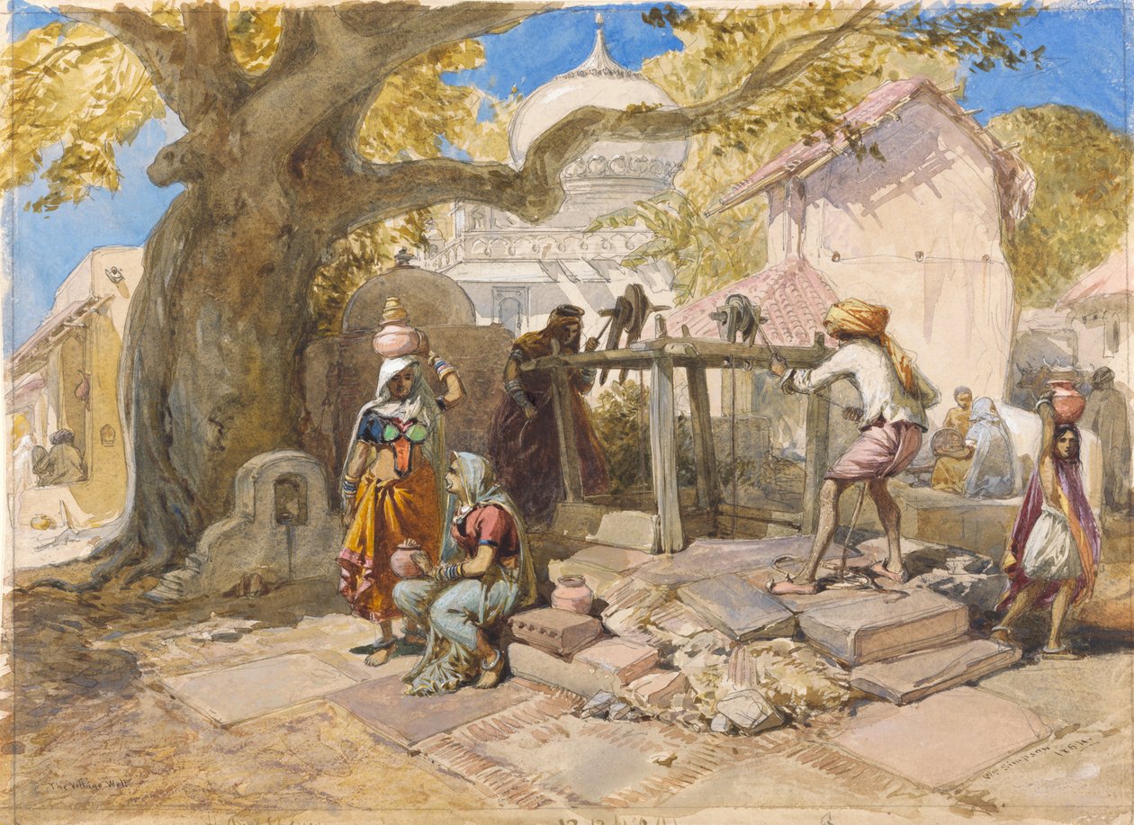 Le puits du village - William Simpson