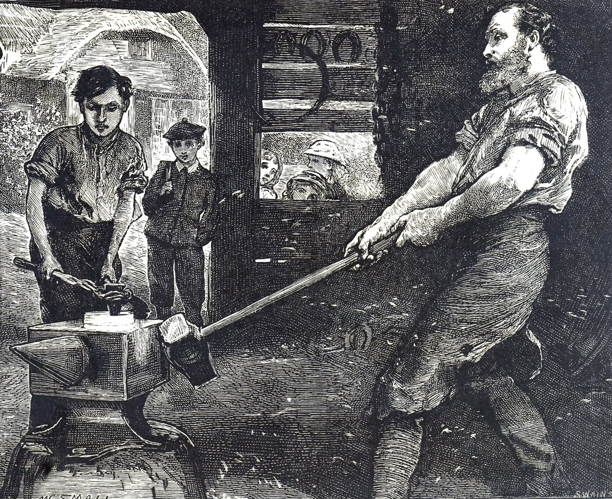 Gravure Dépeignant le Forgeron du Village - William Small