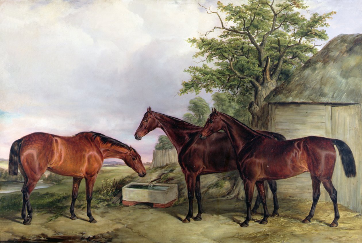 Chasseurs dans un paysage - William Snr. Luker