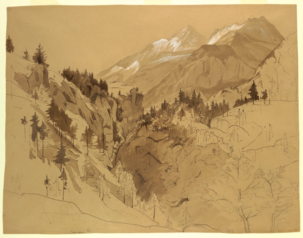 Étude de paysage, Meiringen, Suisse - William Stanley Haseltine