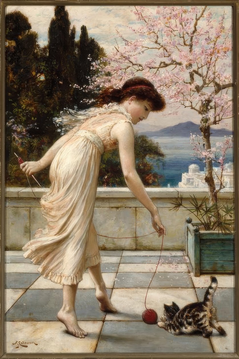Taquiner le chaton - William Stephen Coleman
