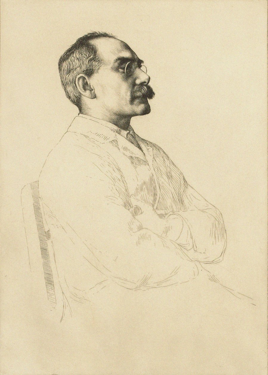 Portrait de Rudyard Kipling - William Strang