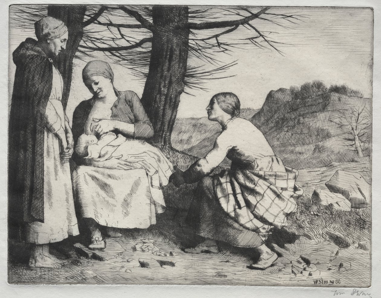 Femme et enfant - William Strang