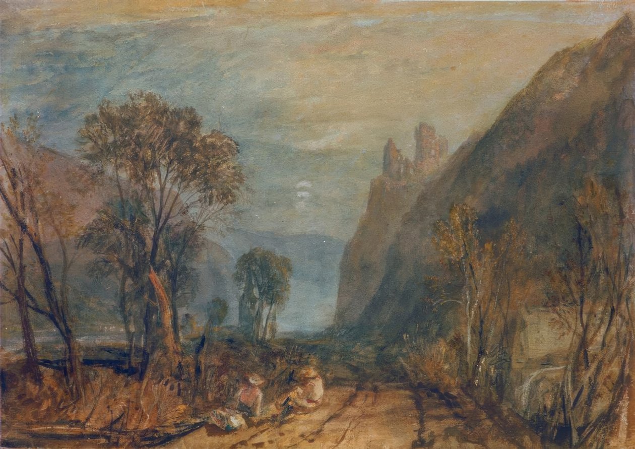 Vue sur le Rhin – Le Bautsburg - Joseph Mallord William Turner
