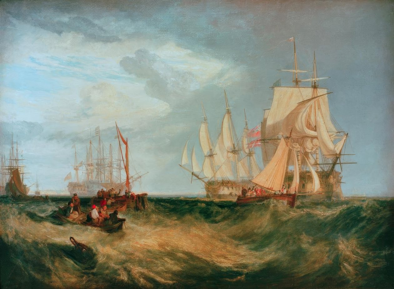 Spithead : Équipage récupérant une ancre - Joseph Mallord William Turner