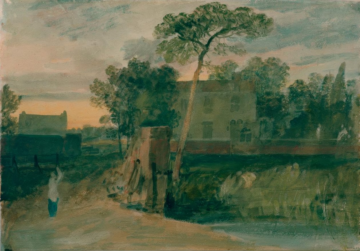 Maison du ferry de Syon, Isleworth, coucher de soleil - Joseph Mallord William Turner