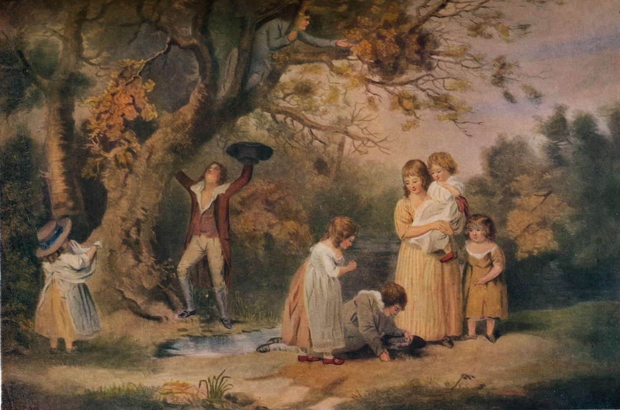 Enfants cherchant des nids d
