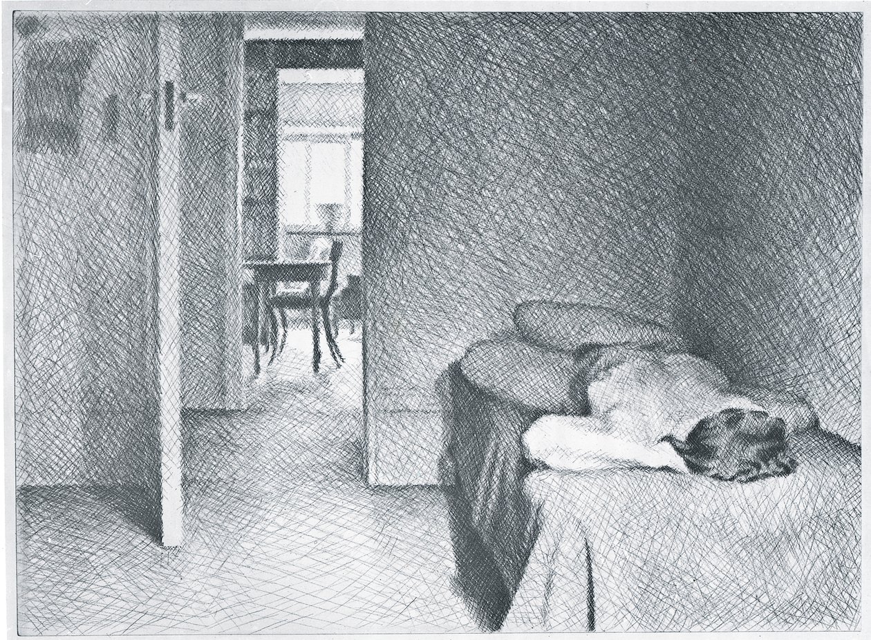 Intérieur avec nu - William Wilkins