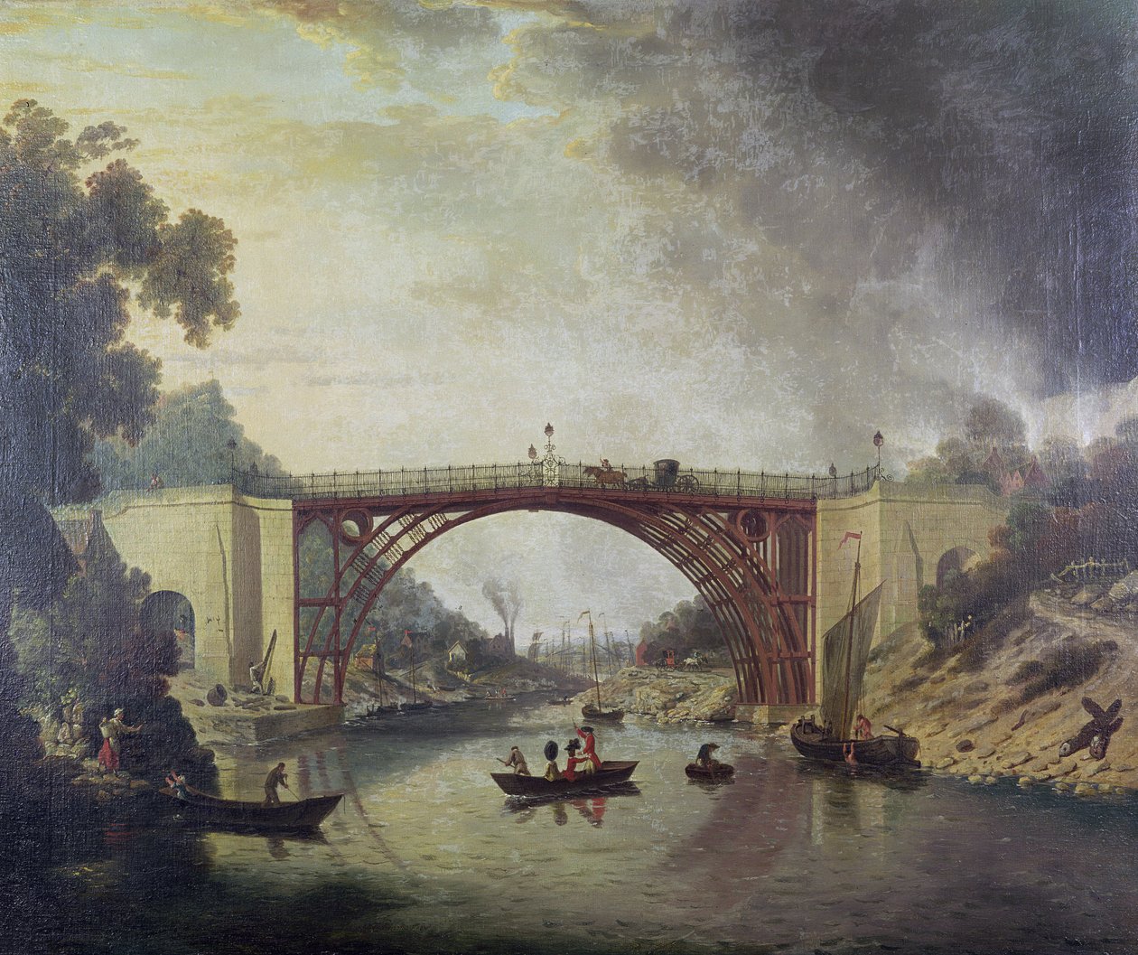 Le pont en fonte près de Coalbrookdale, vers 1780 - William Williams