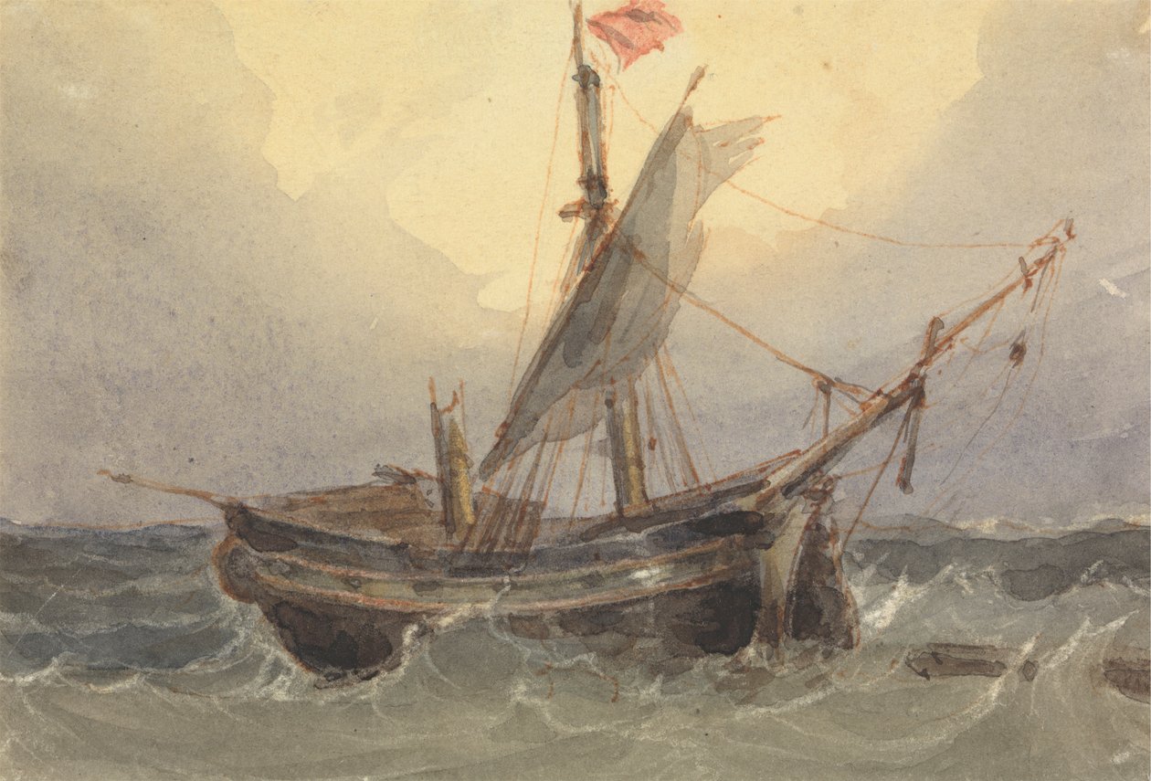Navire en mer - William Wyld