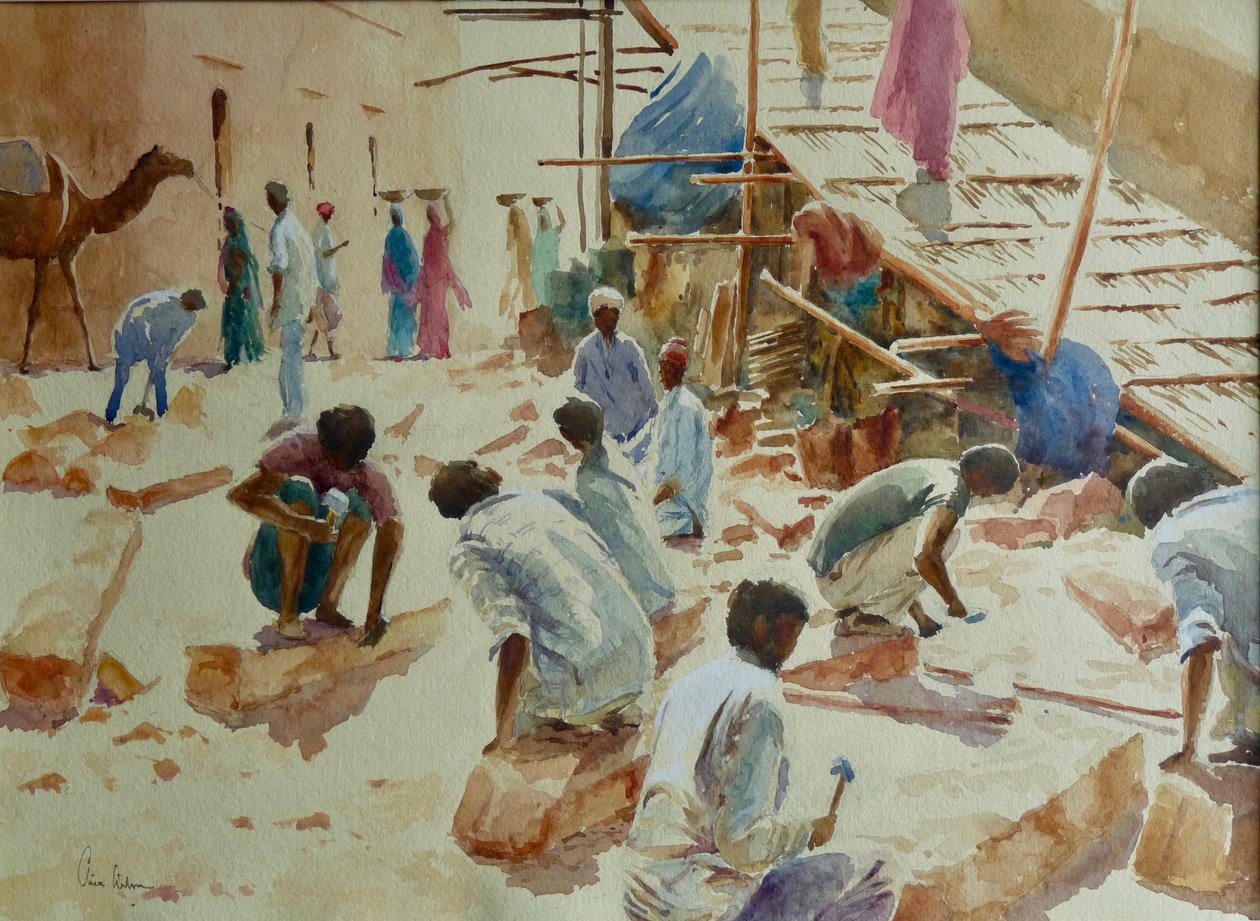 Reconstruction des remparts - tailleurs de pierre - Wilson Clive