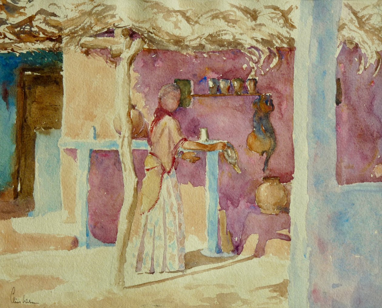 Village de Brahmanes, voilé - Wilson Clive