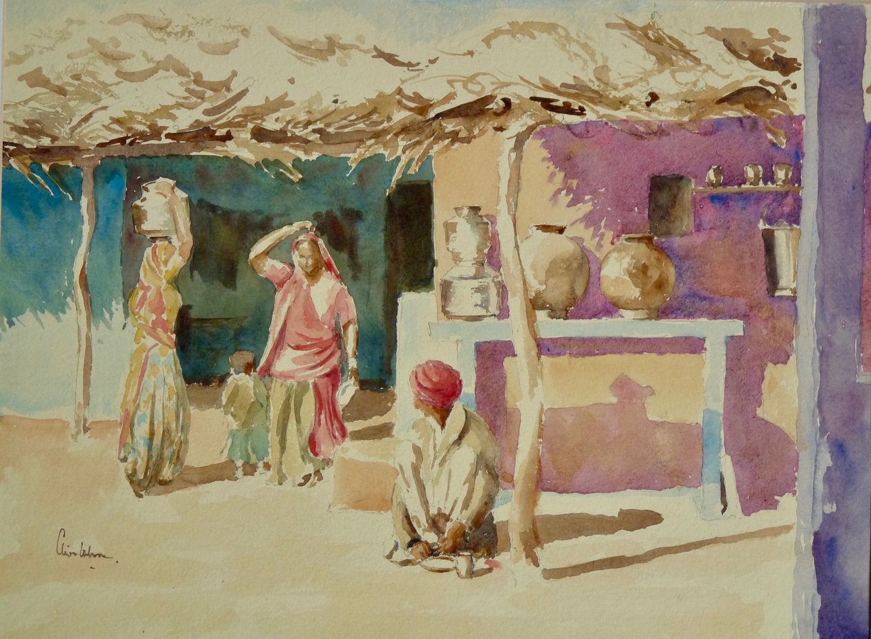 Intérieur du village brahmane (2) - Wilson Clive