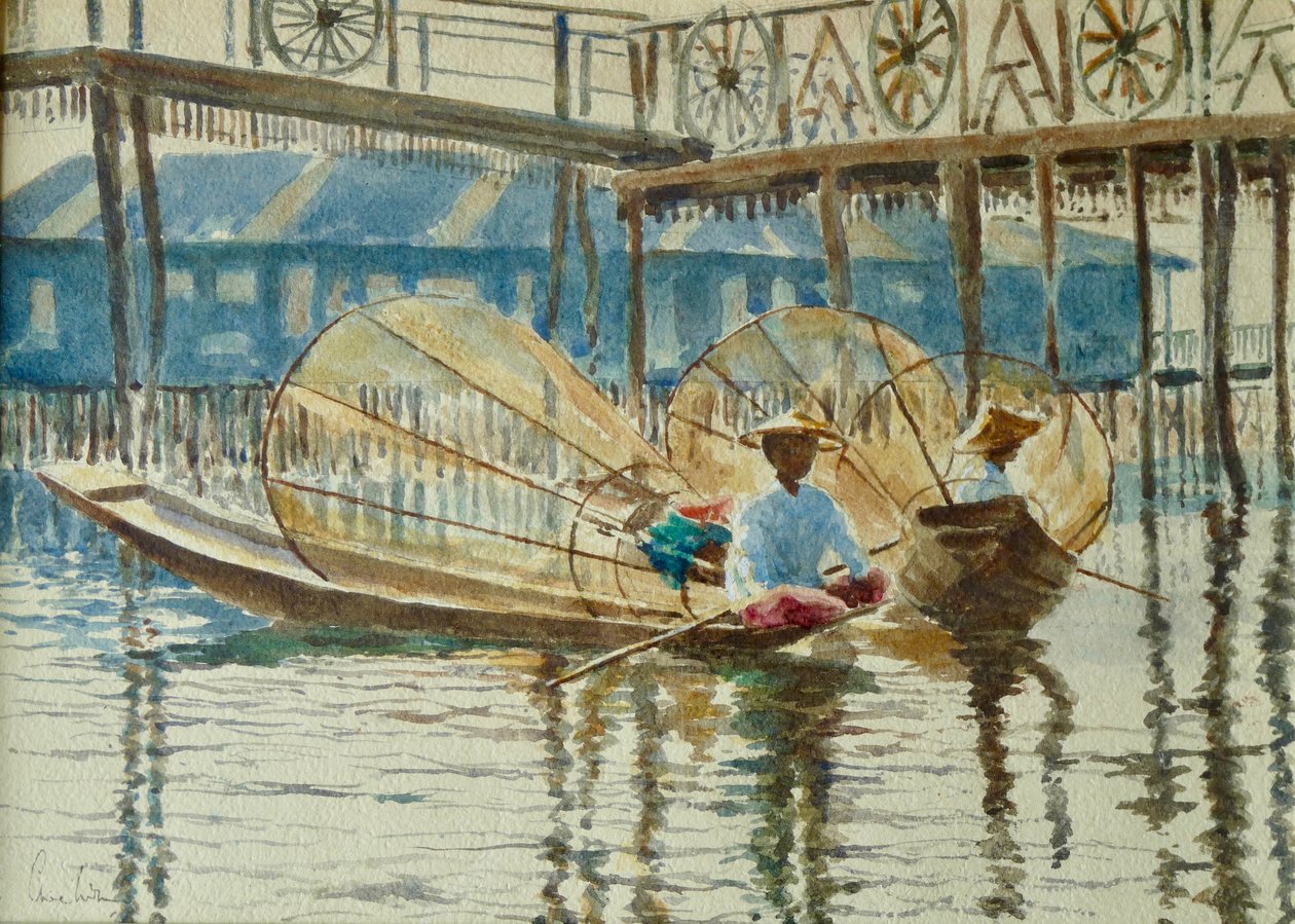 977 Légrowers au repos, lac Inle - Wilson Clive
