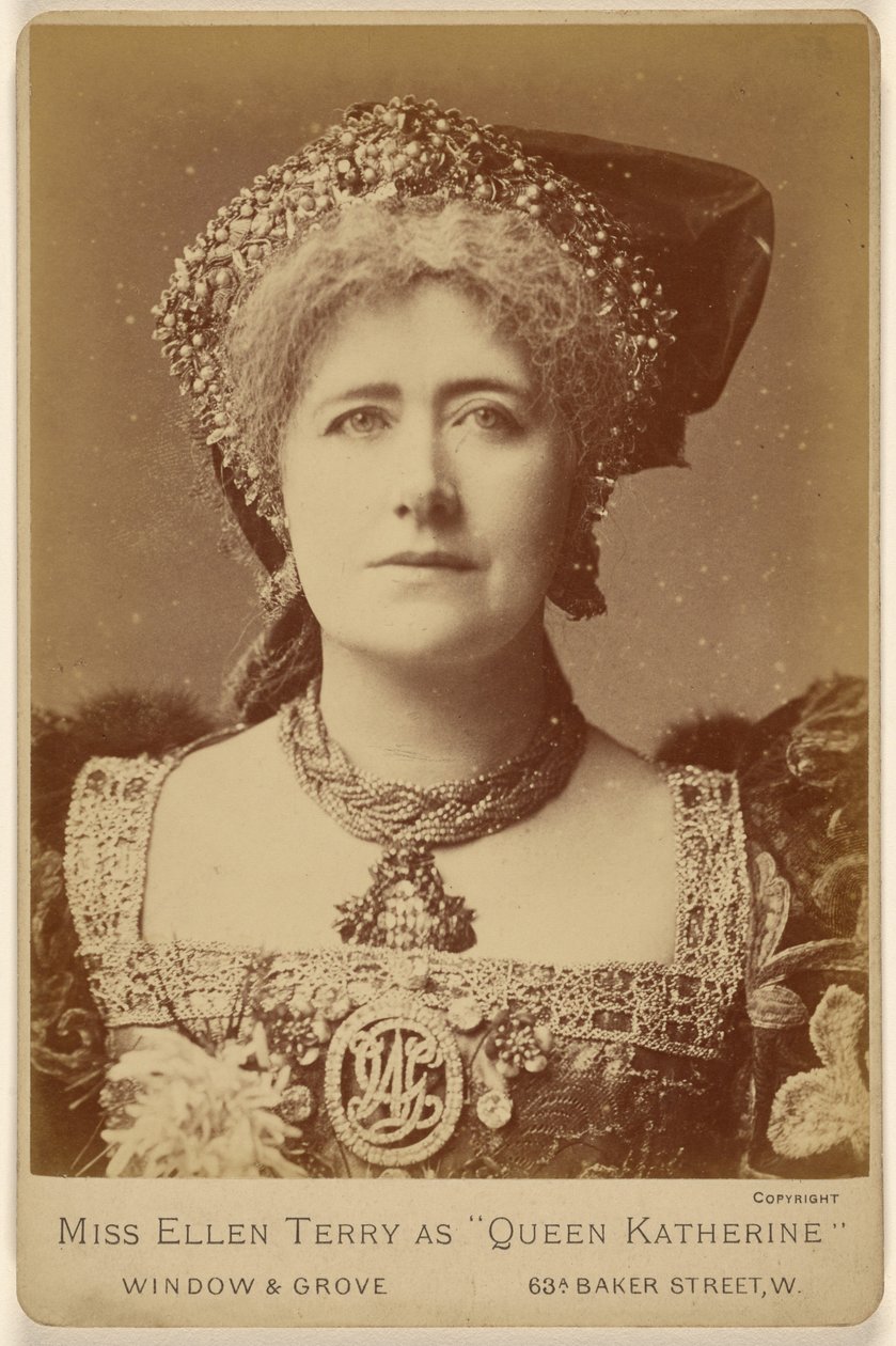 Mlle Ellen Terry dans le rôle de la "Reine Katherine". - Window and Grove