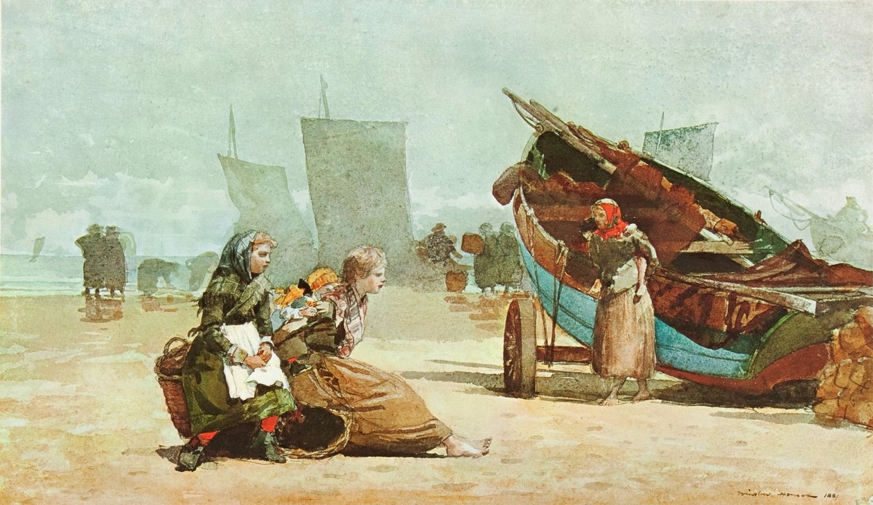 Scène de plage, Cullercoats - Winslow Homer